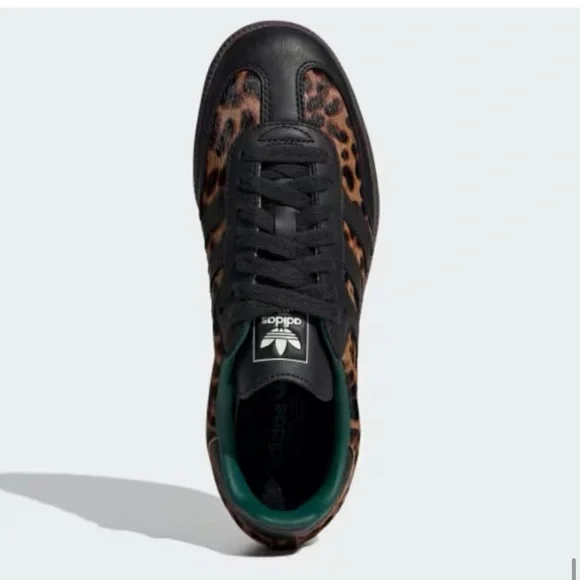 RARE NEW Adidas Samba OG Cheetah Leopard Black Green Womens 8 Mens 7 Sneakers - Picture 14 of 15
